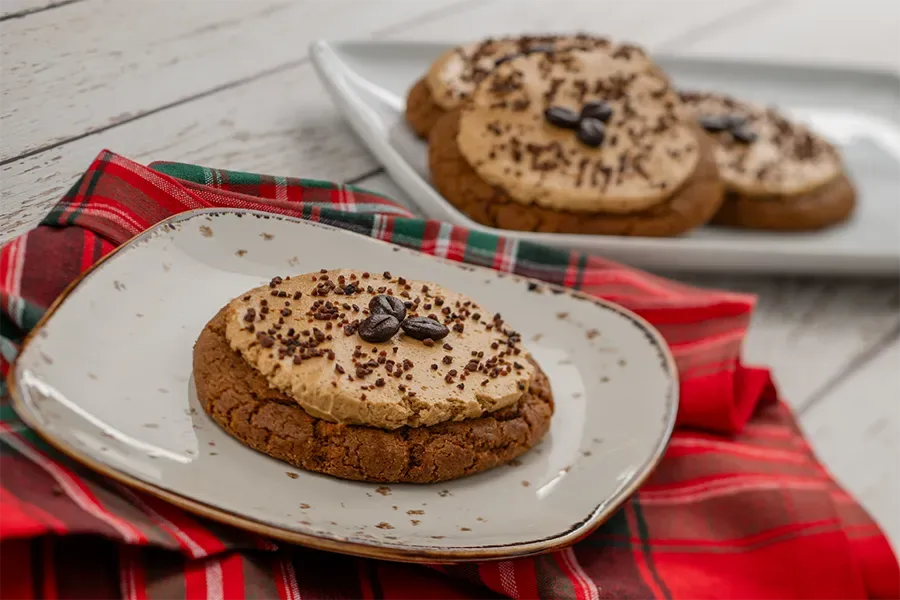 Coffee-Mocha Cookie, um dos brindes do Holiday Cookie Stroll no EPCOT International Festival of the Holidays