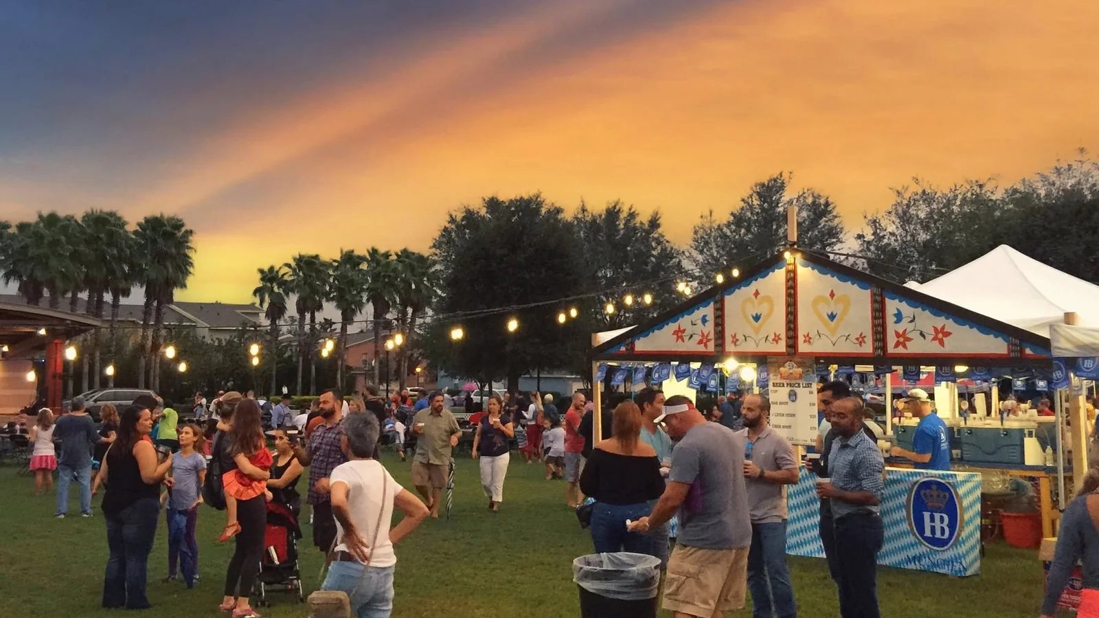 Avalon Park Oktoberfest in Orlando at sunset
