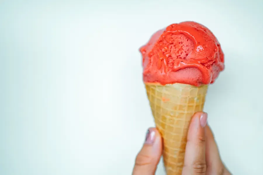 Melancia é um dos sabores de sorvete da sorveteria The Greenery Creamery de Orlando