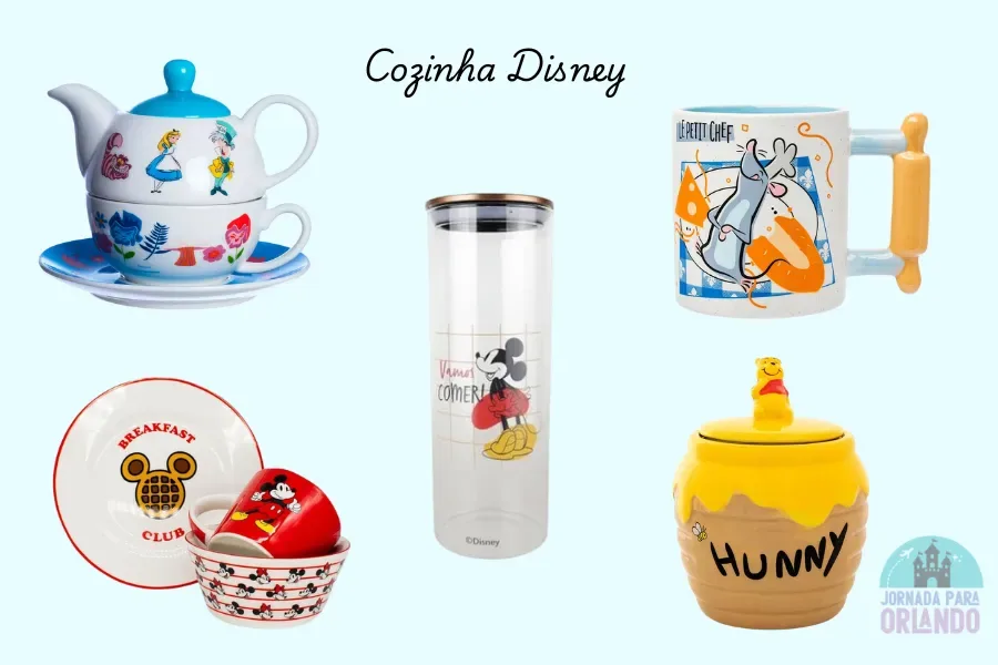 Itens para cozinha com temas da Disney