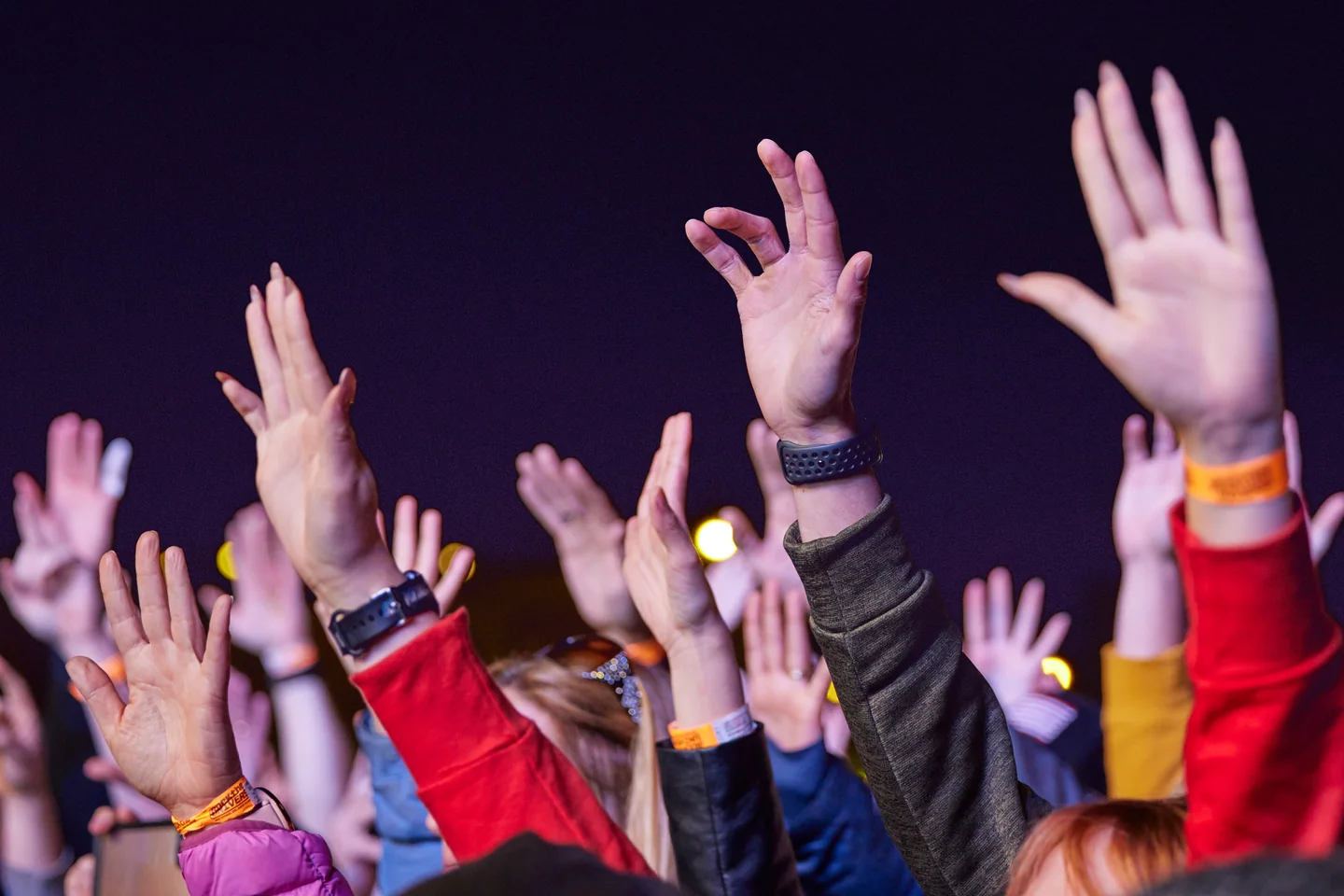 Rock the Universe Christian music festival at night in Orlando