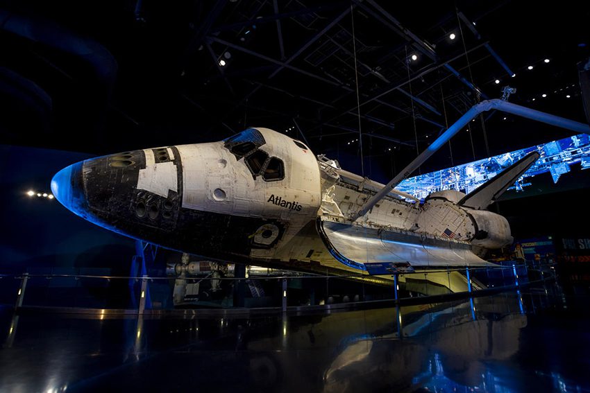 Ônibus espacial Atlantis é uma das atrações do Kennedy Space Center, na Flórida