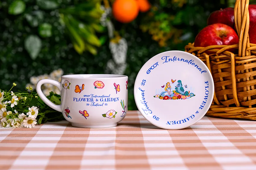 Louças comemorativas dos 30 anos do evento de primavera do EPCOT, na Disney