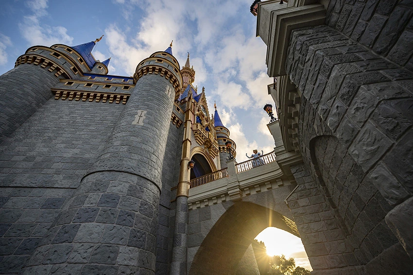 Vista do Castelo da Cinderela, no Magic Kingdom, no Walt Disney World