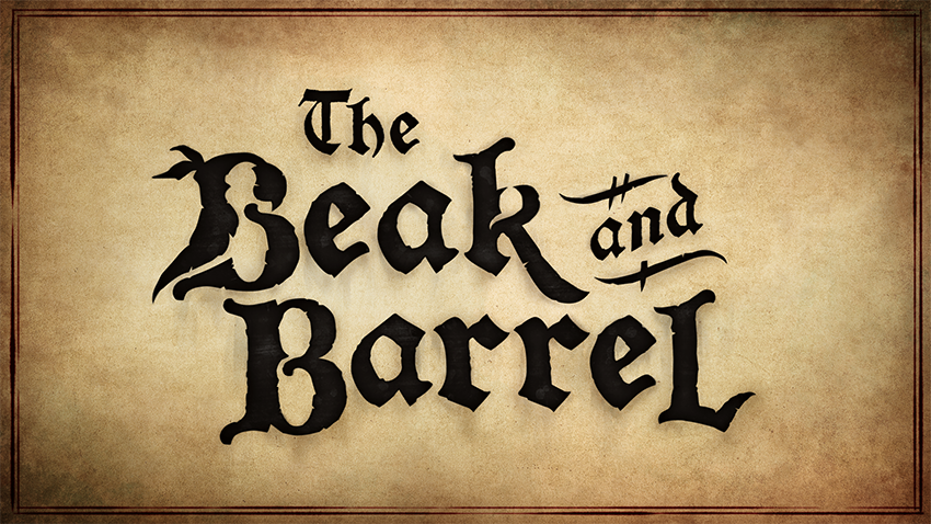 Banner do The Beak and Barrel, novo bar dos Piratas do Caribe no Magic Kingdom